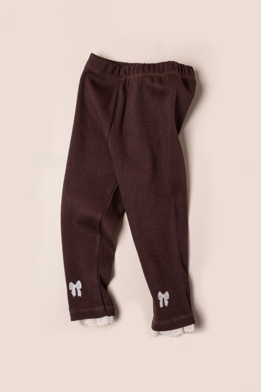 Legging côtelé en coton