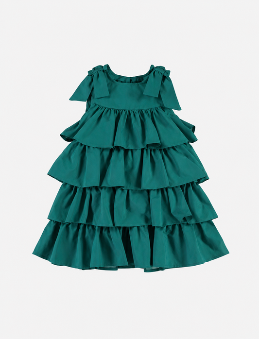Robe à volants avec nœuds