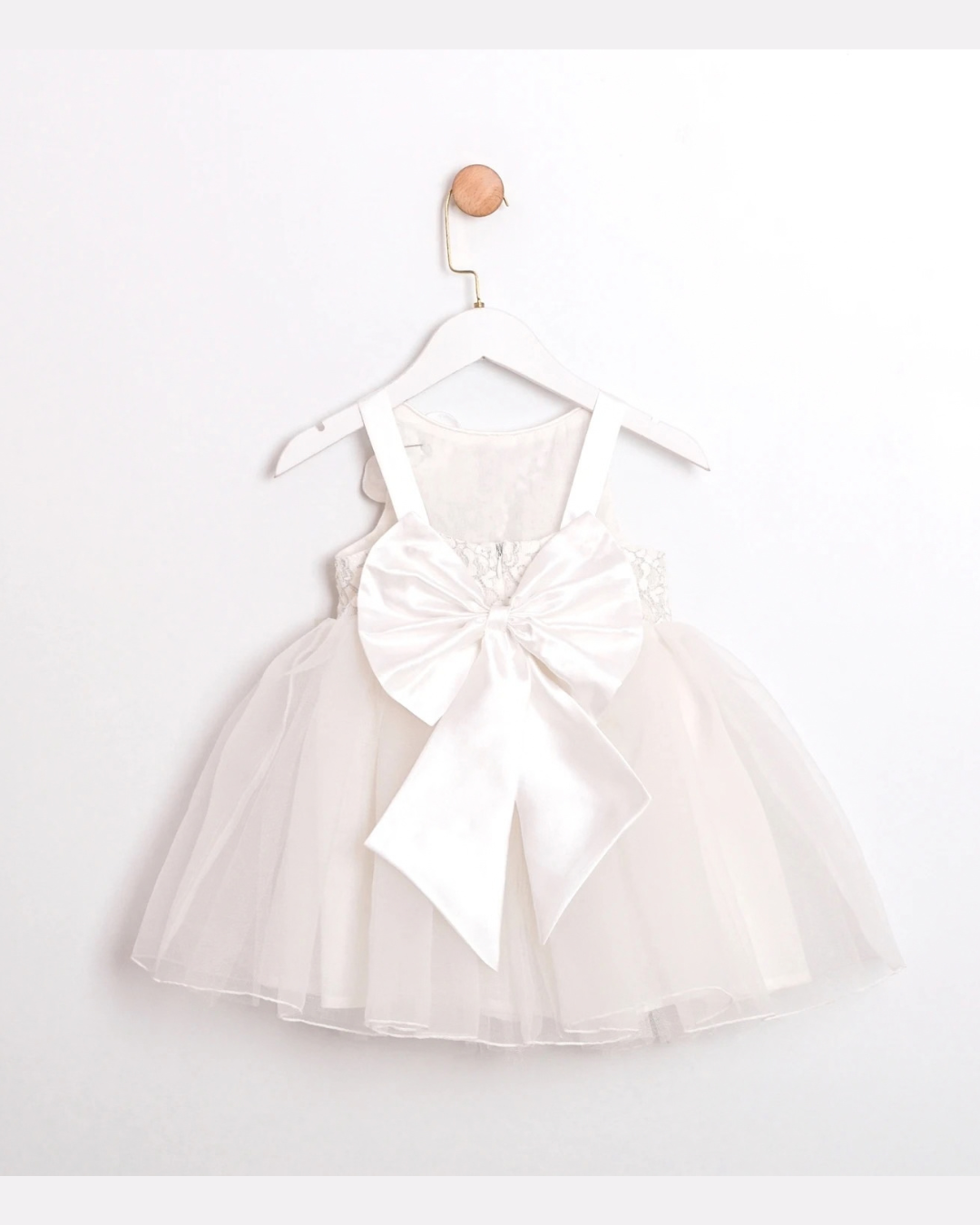 Robe tulle & dentelle avec nœud