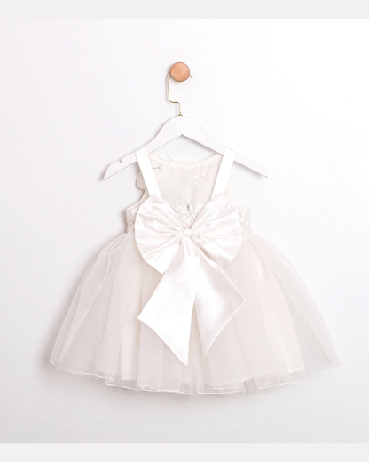 Robe tulle & dentelle avec nœud