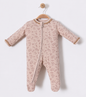 Grenouillère zippée en coton côtelé