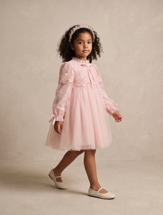 Robe en tulle avec dentelle 2-6ans