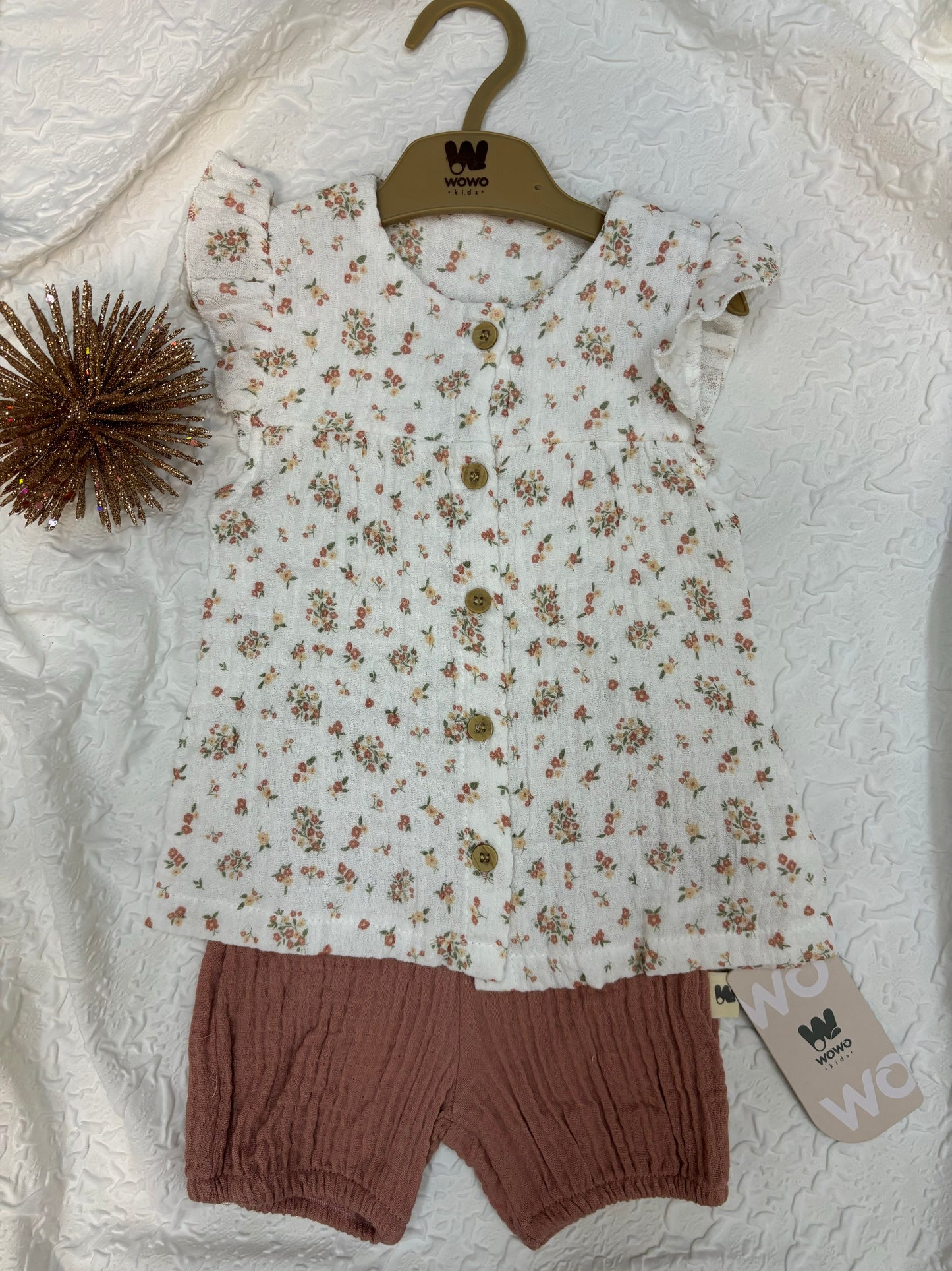 Blouse mousseline avec short