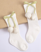 Chaussettes à tulipes, nœud satiné