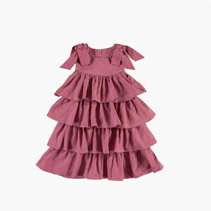 Robe à volants avec nœuds