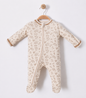 Grenouillère zippée en coton côtelé